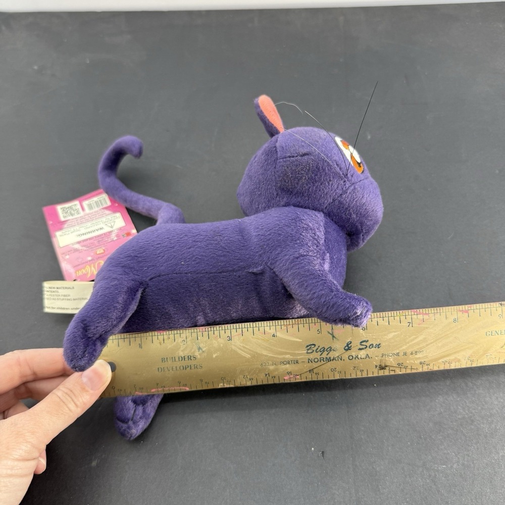 Sailor Moon Luna Plush Purple Cat 6.5" Toei Animation Great Eastern - Picture 8 of 8